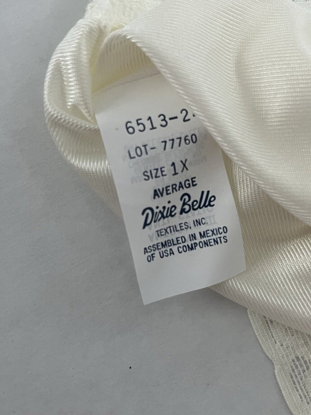 Vintage Dixie Belle Women's 1X Half Slip Ivory Stretch Lace Waistband 6513 NWT - Picture 3 of 4